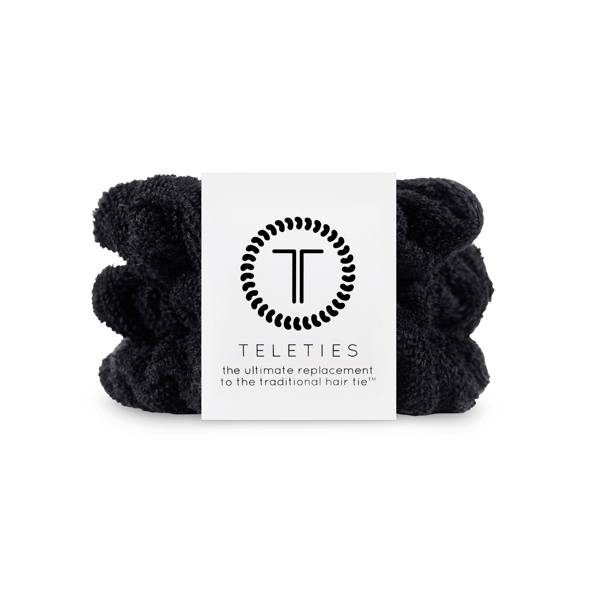 Jet Black Large Towel Scrunchies