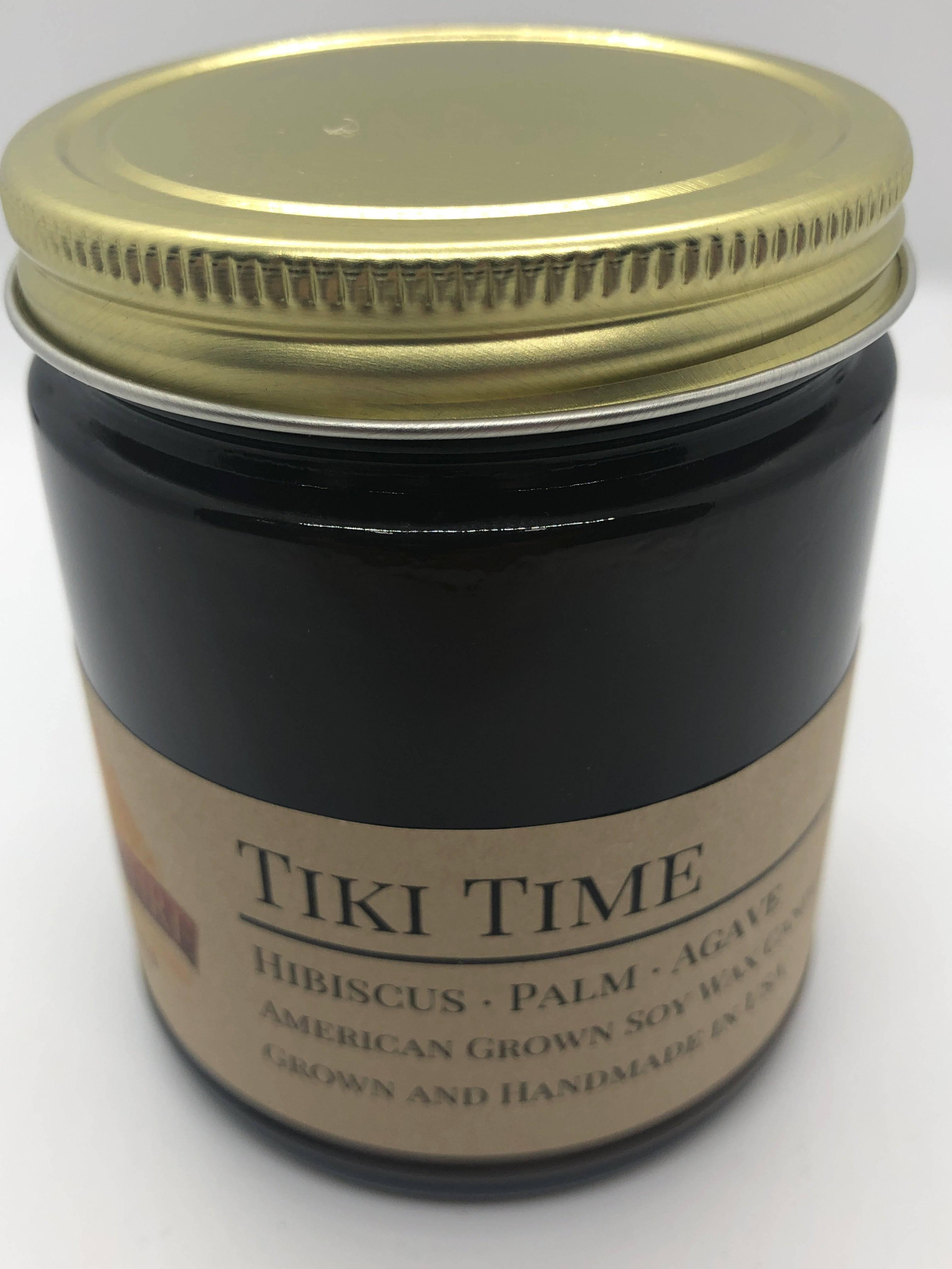 Tiki Time Soy Wax Candle | 9 oz Amber Apothecary Jar