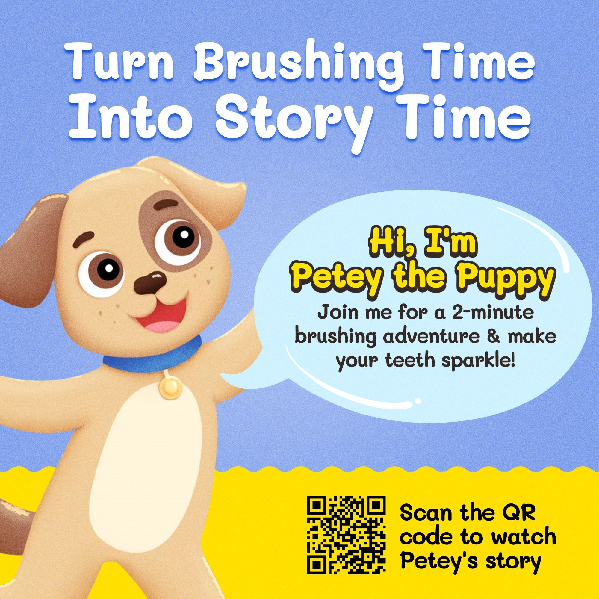Petey the Puppy Toothbrush for Kids With Bonus Brush