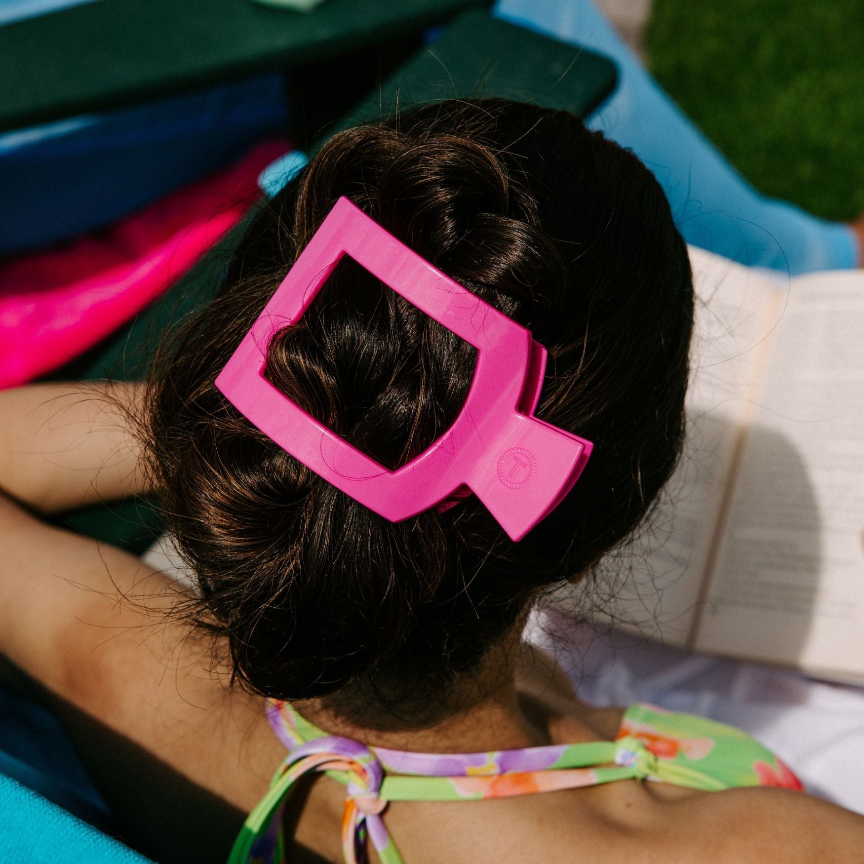 Tropical Punch Large Flat Square Hair Clip