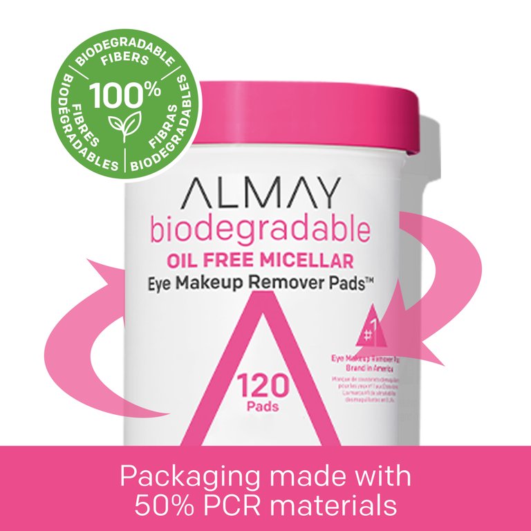 ALMAY Biodegradable Oil Free Micellar Eye Makeup Remover Pads