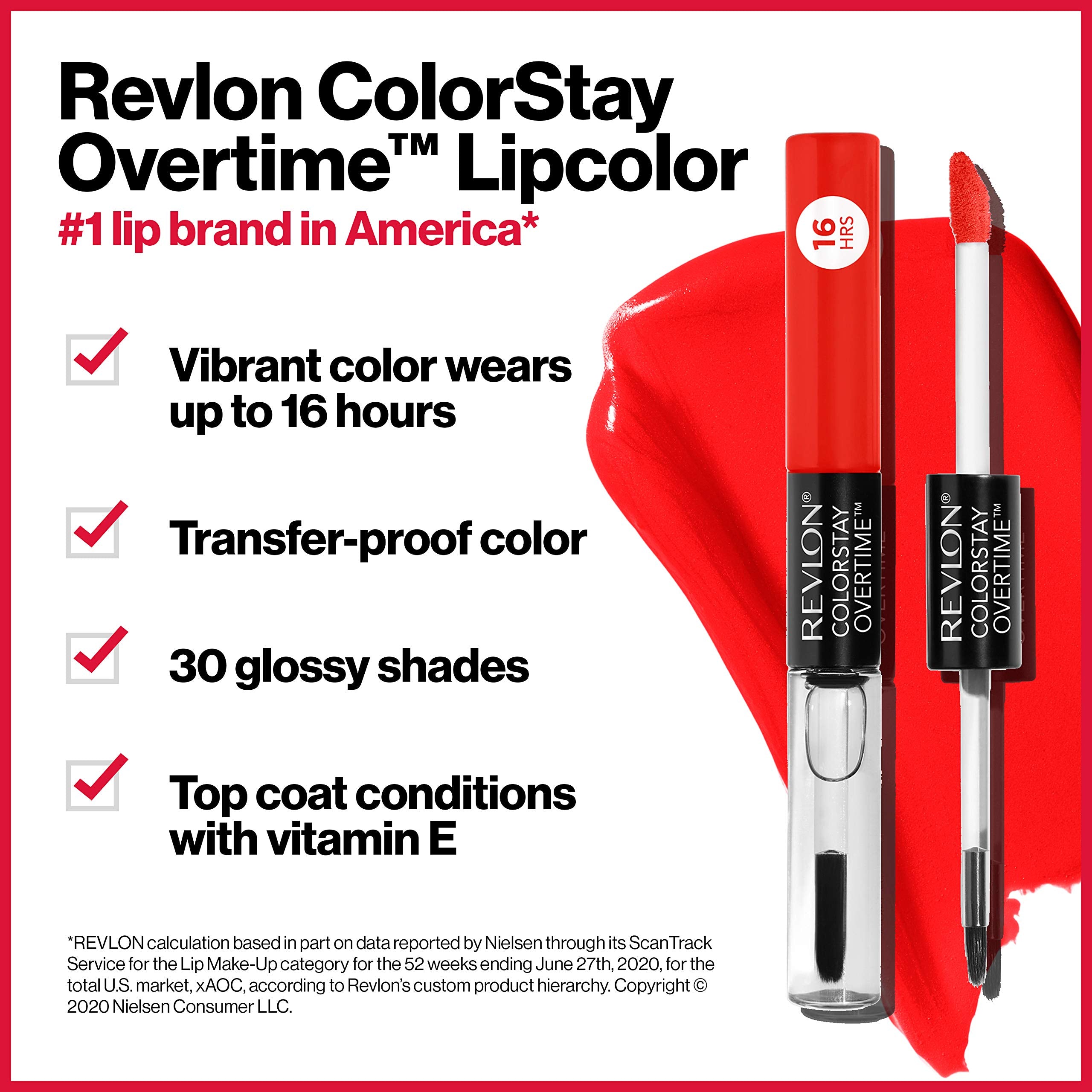 REVLON ColorStay 16Hrs Overtime Lip Color + TopCoat