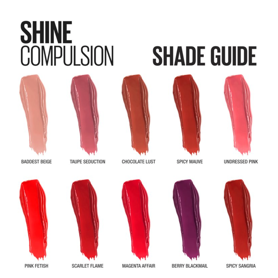 MAYBELLINE Color Sensational Shine Compulsion Lipstick - VIAI BEAUTY